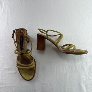 Via Spiga Strappy Block Heel Sandal Womens 7.5M Made in Italy 90s Fairy Boho